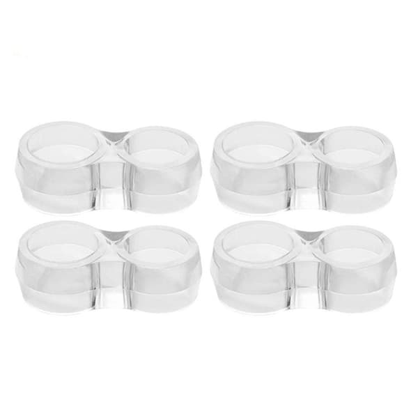 Dør- og vindushåndtakstopper, 4 stk, Transparent, F
