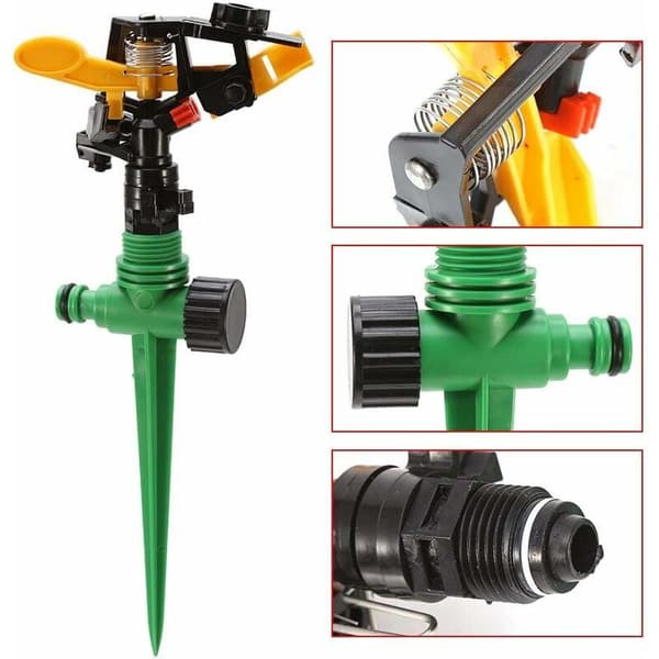 Adjustable Long-Range Grass Spreader, Rotating Garden Sprinkler for Circular Watering