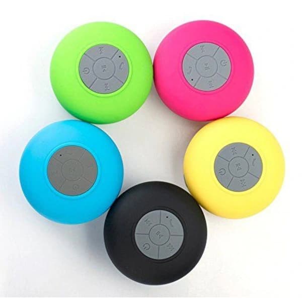 Mini bærbar bruser vandtæt trådløs højttaler subwoofer sort
