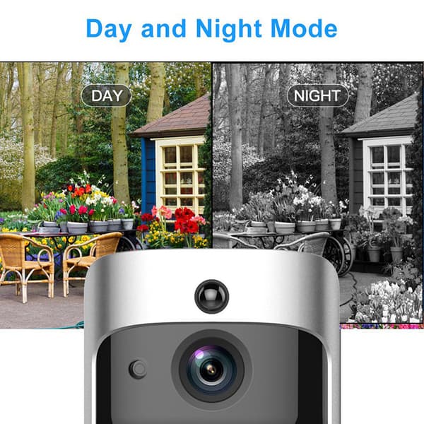 Sølv Video Dørklokke, Trådløs WiFi Smart Video Intercom med Videosystem Hjem Sikkerhetssystem Video Dørklokke Video Intercom