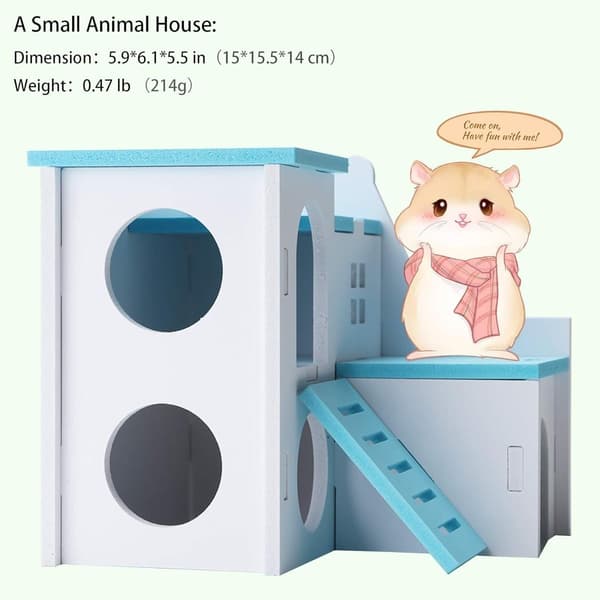 Hamsterhus, gemmested til små dyr, hamsterhus med sjovt klatrestativ KLB