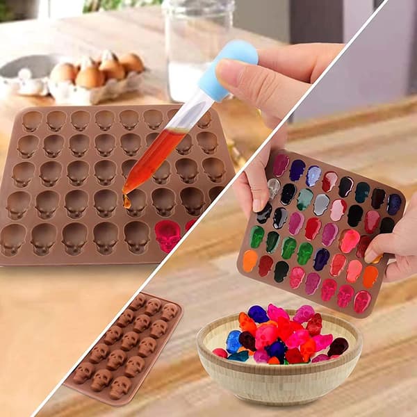 Silikoneform til slik, chokolade, blød is - flere hulrum, non-stick B B