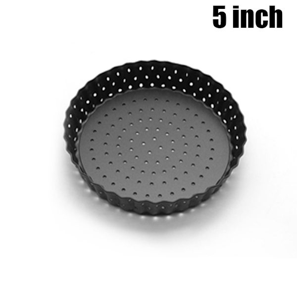 Round Perforated Pizza Pan Multipurpose Non-stick DIY Fruit Pie Plate Practical Kitchen Baking Tools 5 Inches 5 Inches