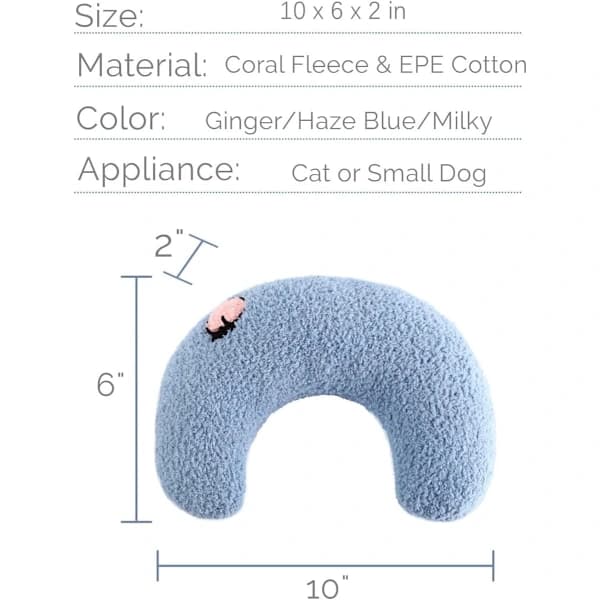 Pet Pillow - Soft Plush Pet Pillow - Cute Patterned Pet Mat - Comfortable Neck Support - Suitable for Cats and Dogs - Yellow