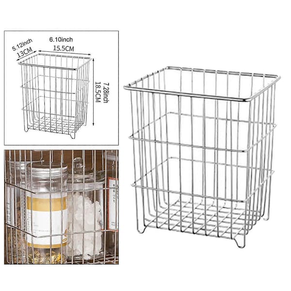Vegetable Shelf Hanging Storage Organizer Drain Basket Hanging Metal Basket for Kitchen Fruit Vegetables Snacks RV Hobby Room