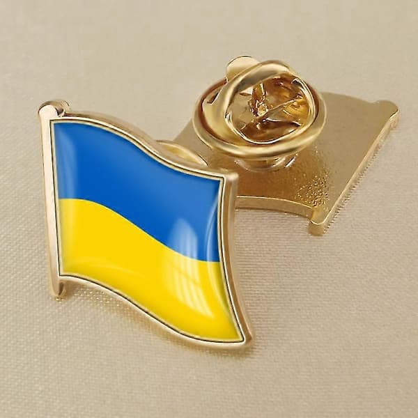 Ukraina Flagga Nål För Jackor, Ryggsäckar, Hattar (2st) 19*18mm