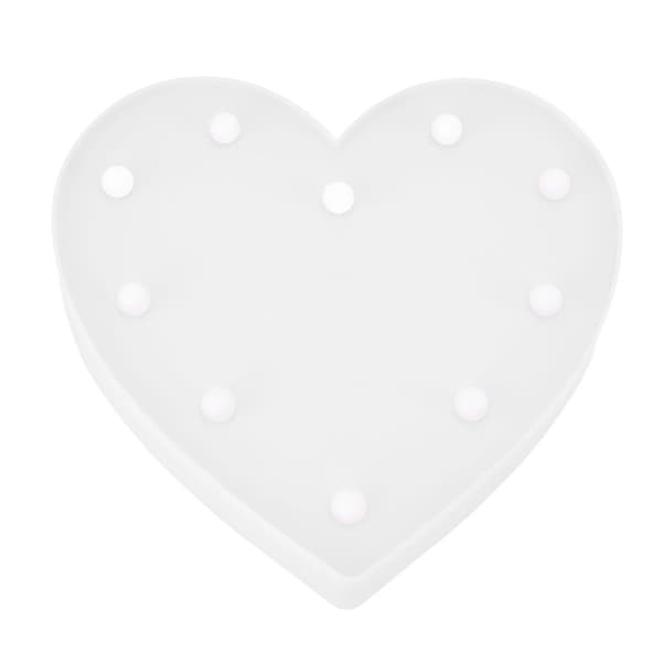 Heart-shaped night light, LED, cute, battery-powered, warm KLB