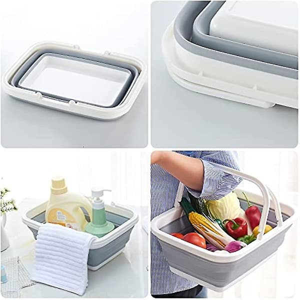 Foldable Sinks Camping Picnic Baskets Foldable Laundry Basket Foldable Ice Buckets Foldable Dish Tub With Handles For Washing Hiking