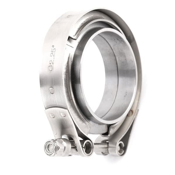 2,25 tommer Turbo Udstødningsrør Downpipe Rustfrit Stål V-båndsklemme 2 stk. Flangesæt