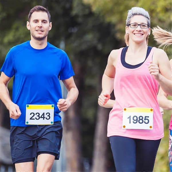 40 st Running Bib Clips Startnummer Spänne Fästsystem Triathlon Tävlingslapphållare Maratonnummer B