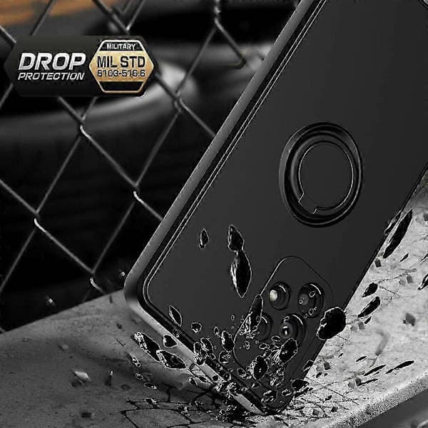 Ring Kickstand TPU Case for Samsung Galaxy A33 5G, Drop-proof Rubberized Protective Cover