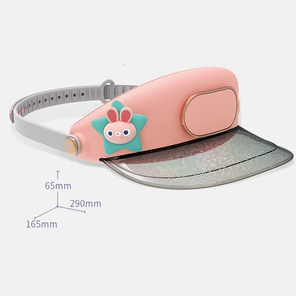 Bladeless solhatt-vifte USB kjølevifter for barn lyseblå Light Blue