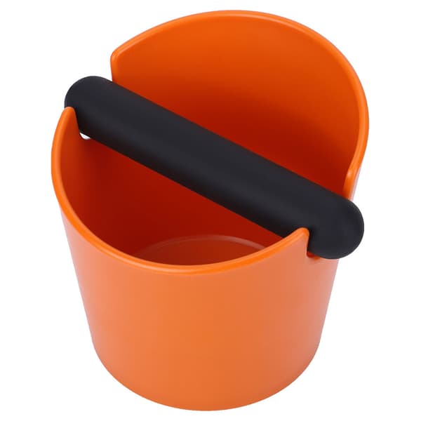 Coffee Knock Box Household Anti-slip Coffee Grounds Container for Cafe Orange