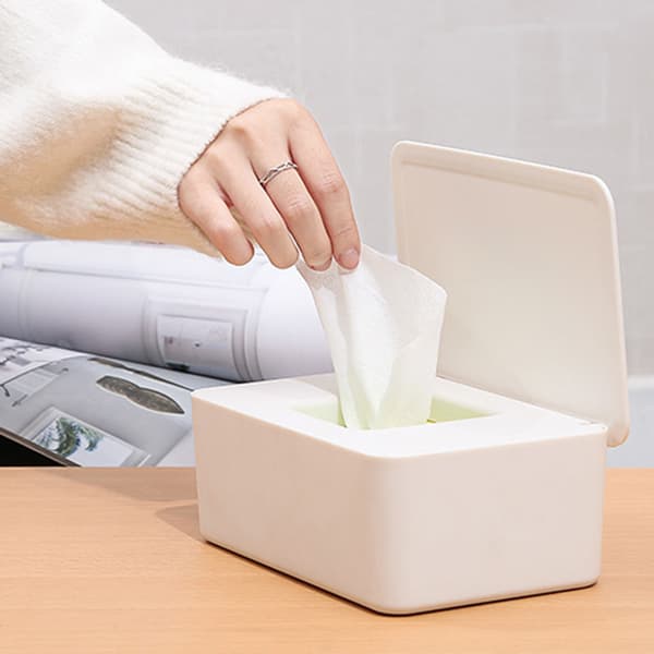 Multifunctional Mask Box Organizer Sealed Moistened Wipe Box For Living Room Kitchen Grey Grey