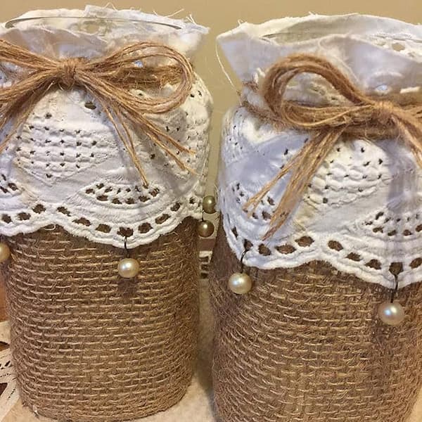 15 cm x 9 m bred burlap – rustikk båndrull for DIY-håndverk