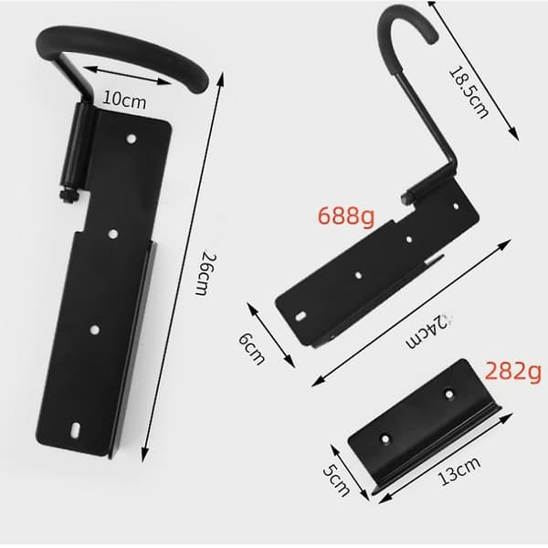 Vertical Wall-Mounted Bike Rack with 90-Degree Rotation Function for Space-Saving Storage in Garage or Home