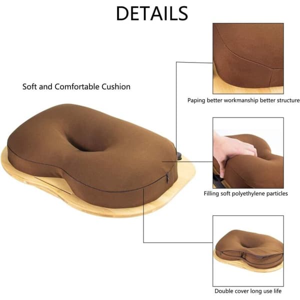 Portable Laptop Cushion Lap Desk Pillow with Cable Hole & Non-Slip Strips for Laptop, Tablet