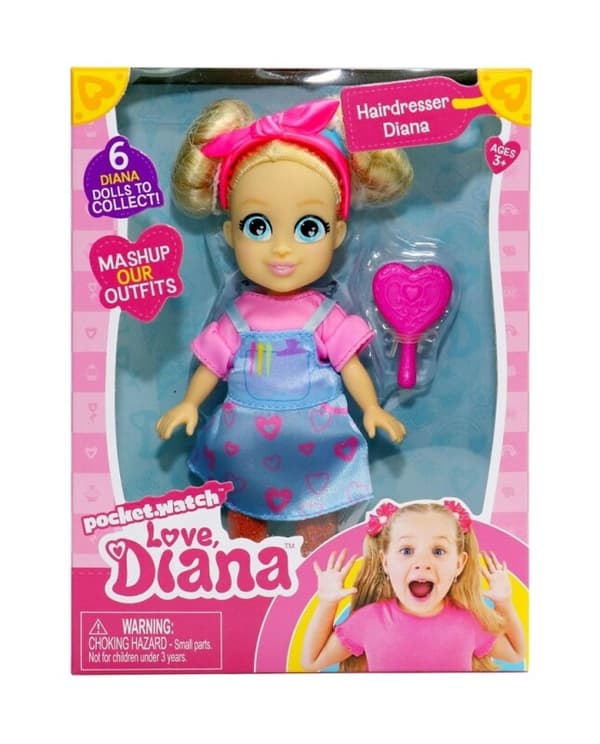 Love Diana Frisør Diana, 15 cm multifärg