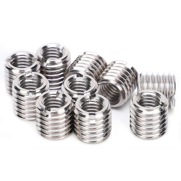 Repair Nut Insert Sleeve 10pcs Slotted Reducing Thread Bushing Screw Conversion
