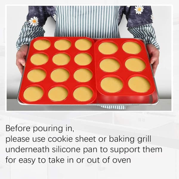 Silikoneform til bagning af kager, 6-kops muffinform, non-stick muffinform, æggemuffins
