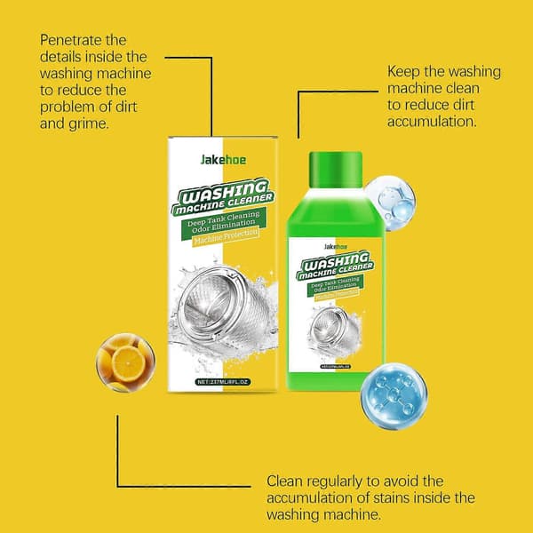 Washing Machine Drum Cleaner - Cleans Dirt and Odor, Improves Washing Machine Cleanliness, Fits All Models