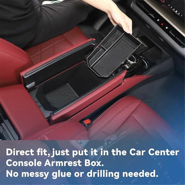 Midtkonsoll Armleneboks Organizer Oppbevaringsboks for BMW 5-serie G60 2024 Interiørtilbehør