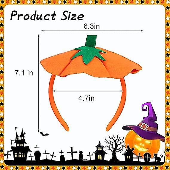 4 Stykker Halloween Gresskar Hårbånd Halloween Kostyme Elastiske Hårbånd For Halloween Kostymefest Tilbehør