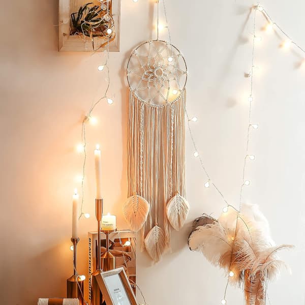Giant Large Dream Catcher Macrame Dream Catcher with Woven Feathers for