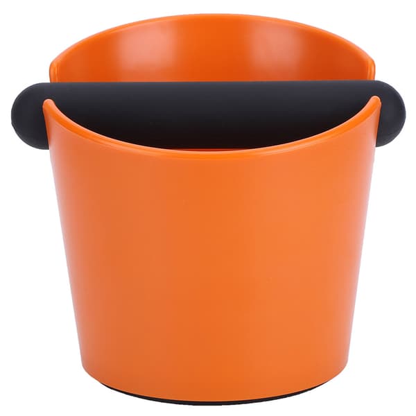 Coffee Knock Box Household Anti-slip Coffee Grounds Container for Cafe Orange