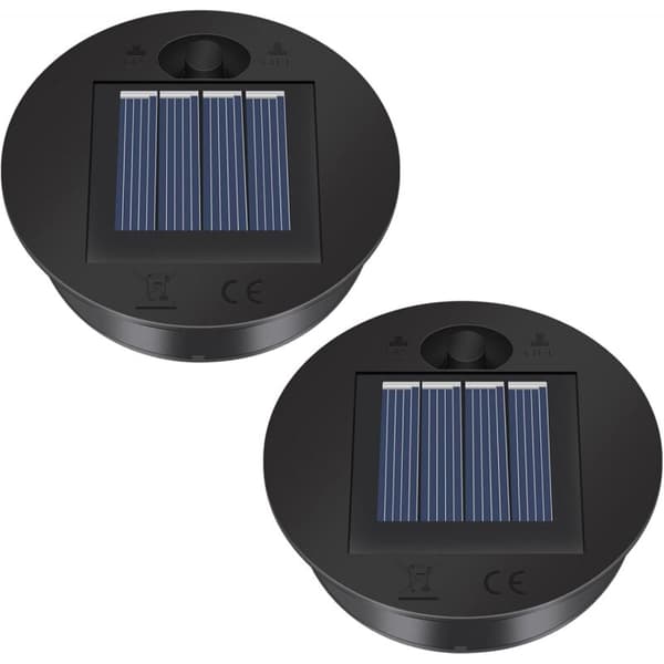Sett med 2 reservedeler for solcellelamper – skjerm for solcellepanel, lykt, solcellereservedeler