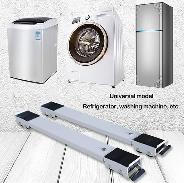 Two-piece mobile base - refrigerator base unit - universal pulleys with adjustable fixed lock