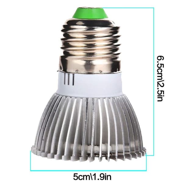 LED-vækstlampe E27 18W, fuldspektrum til have- og indendørsplanter KLB
