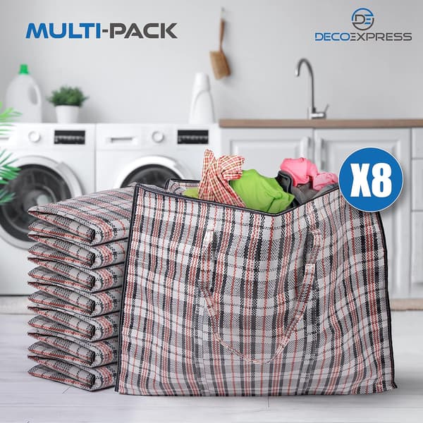 Large Jumbo Storage Bags Clothes Storage Moving - Multipack (8-pack 80*60*25)