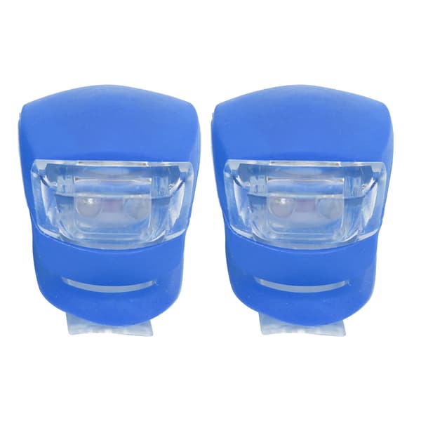 2pcs 2LED Bicycle Light Taillight Colorful Warning Light 3 Lighting Modes High Brightness Waterproof Blue