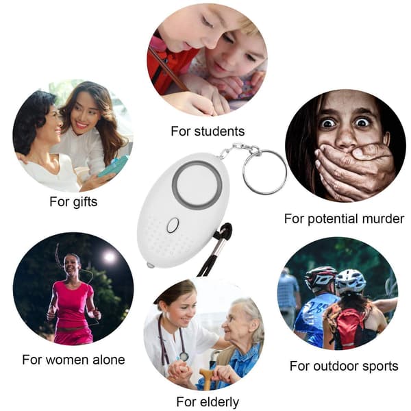 Personlig sikkerhetsalarm 8-pakning 140dB