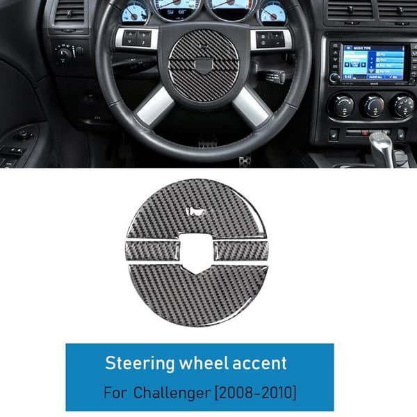Til 2008 2009 2010 Biltilbehør Fiber Ratknap Panel Trim Cover Mærkat, Sort