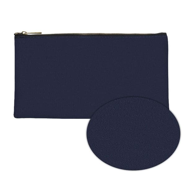 Canvas Pencil Case/Pen Pouch/Pencil Holder, Robust and Blue KLB