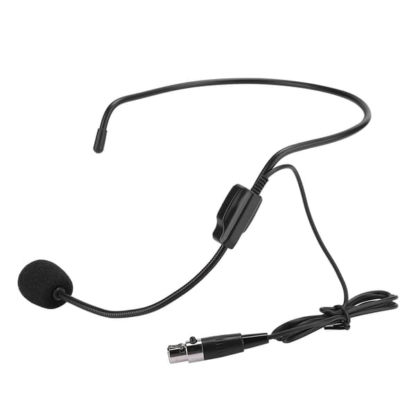 2 stk Mini XLR 3-pin TA3F Stik Hovedbåren Forstærkende Mikrofon til Performance Sport