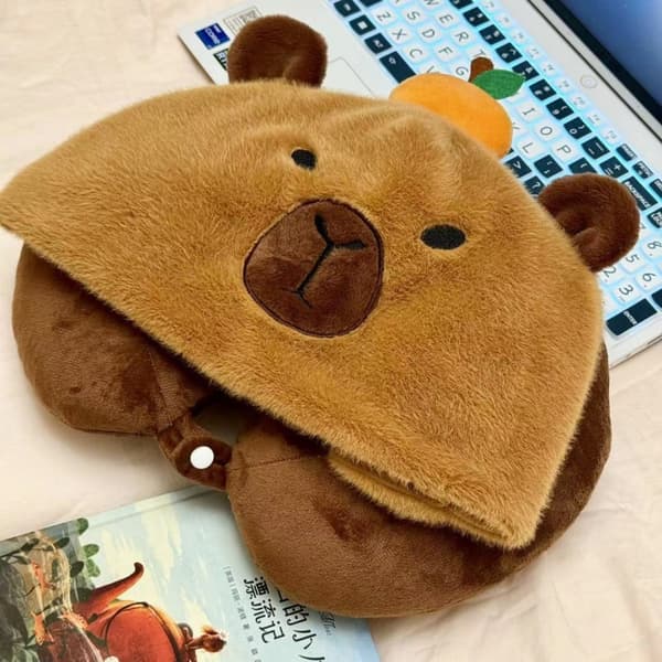 Dyr Capybara Hette Nakkepute Hette U-formet Pute Reise Lur Artefakt Gave