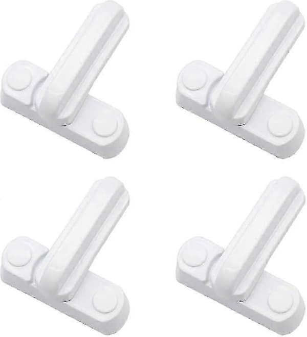 4-pack Window Lock White Metal Security Latch Door Home Security Spare Parts