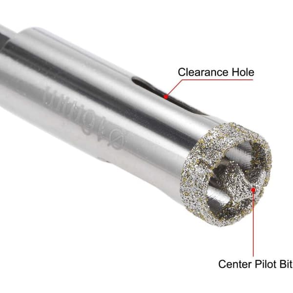 Diamanthulsavbor med centerpilotbor til glas, keramiske fliser 16 mm