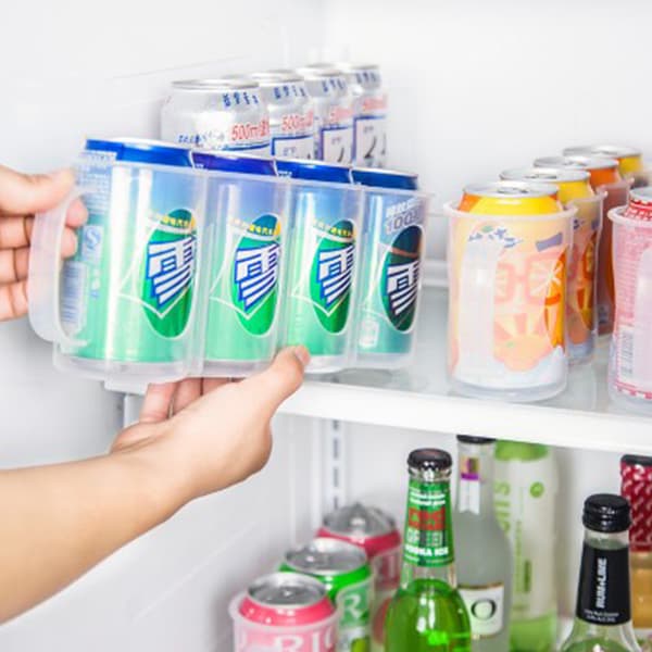 4-håls Ölflaska Organizer Kylskåp Soda Dryck Flaskhållare Refrig