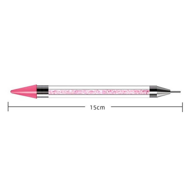 Rhinestone Picker Penna, Rosa Dubbelsidig Diamantritpenna