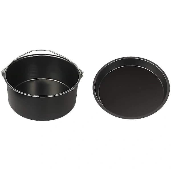 7-tums Airfryer-tillbehör, 2-pack bakform kakform pizzabricka