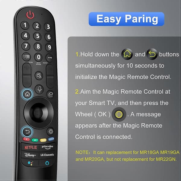 Magic Remote for LG Smart TV Remote Control, Compatible with 2021/2022 LG UHD OLED QNED NanoCell 4K 8K Smart TV, with Voice and Pointer Function