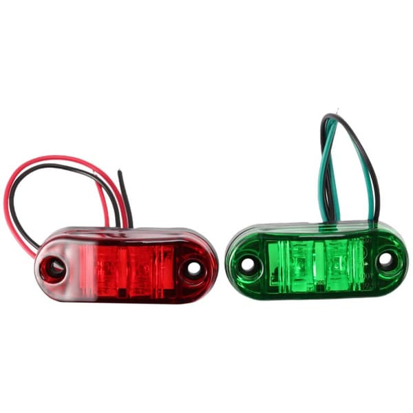 4 X 2 LED Red / Green Marine Boat Navigation Light 10-30V Driving Side Light Van Truck Light
