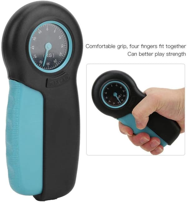 (Grå) Bärbar handdynamometer Digital handgreppsstyrka M