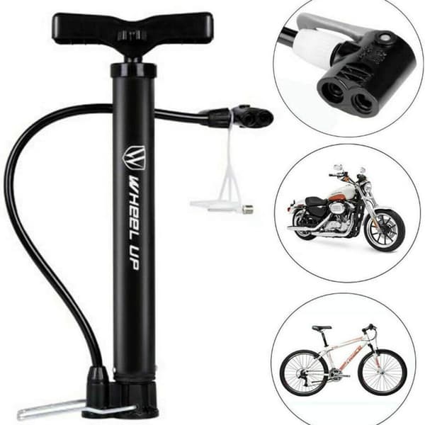 Automatisk cykelpump med vendbare Presta- og Schrader-ventiler KLB