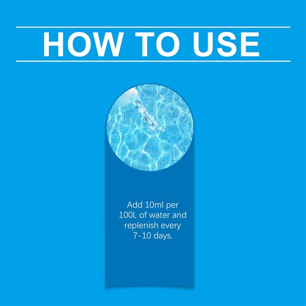 100 ml Fast-Acting Odorless Pool Purifier Liquid, Easy and Safe Water Clarifier 3pcs 3pcs
