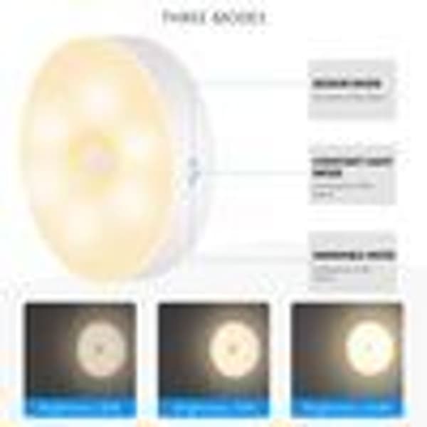 LED-nattlys med bevegelsessensor | USB-oppladbart nattlys med magnet for KLB